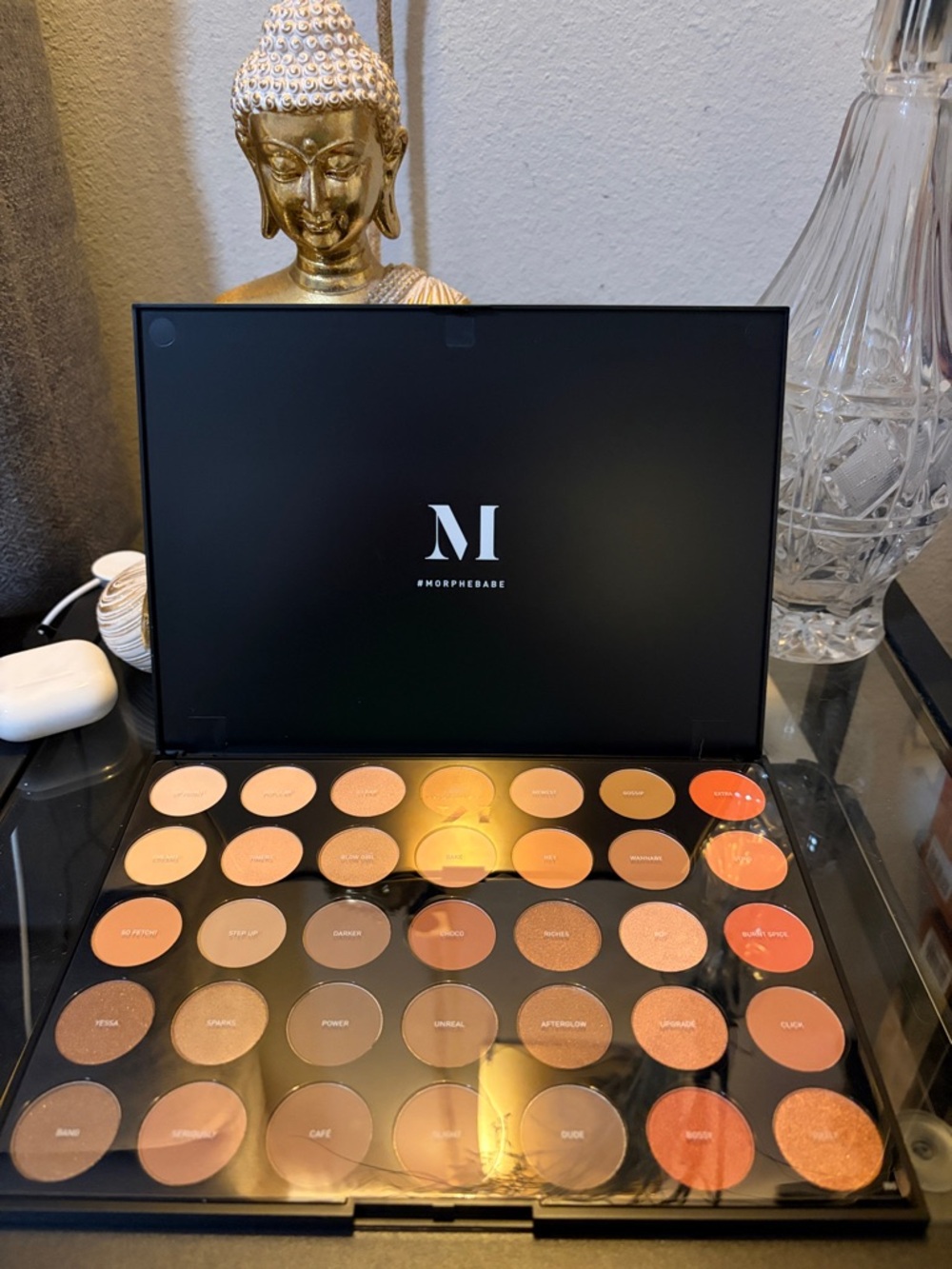 Morphe Warm Neutral & Orange Eyeshadow Palette - Browns, Tans, Orange, Peach